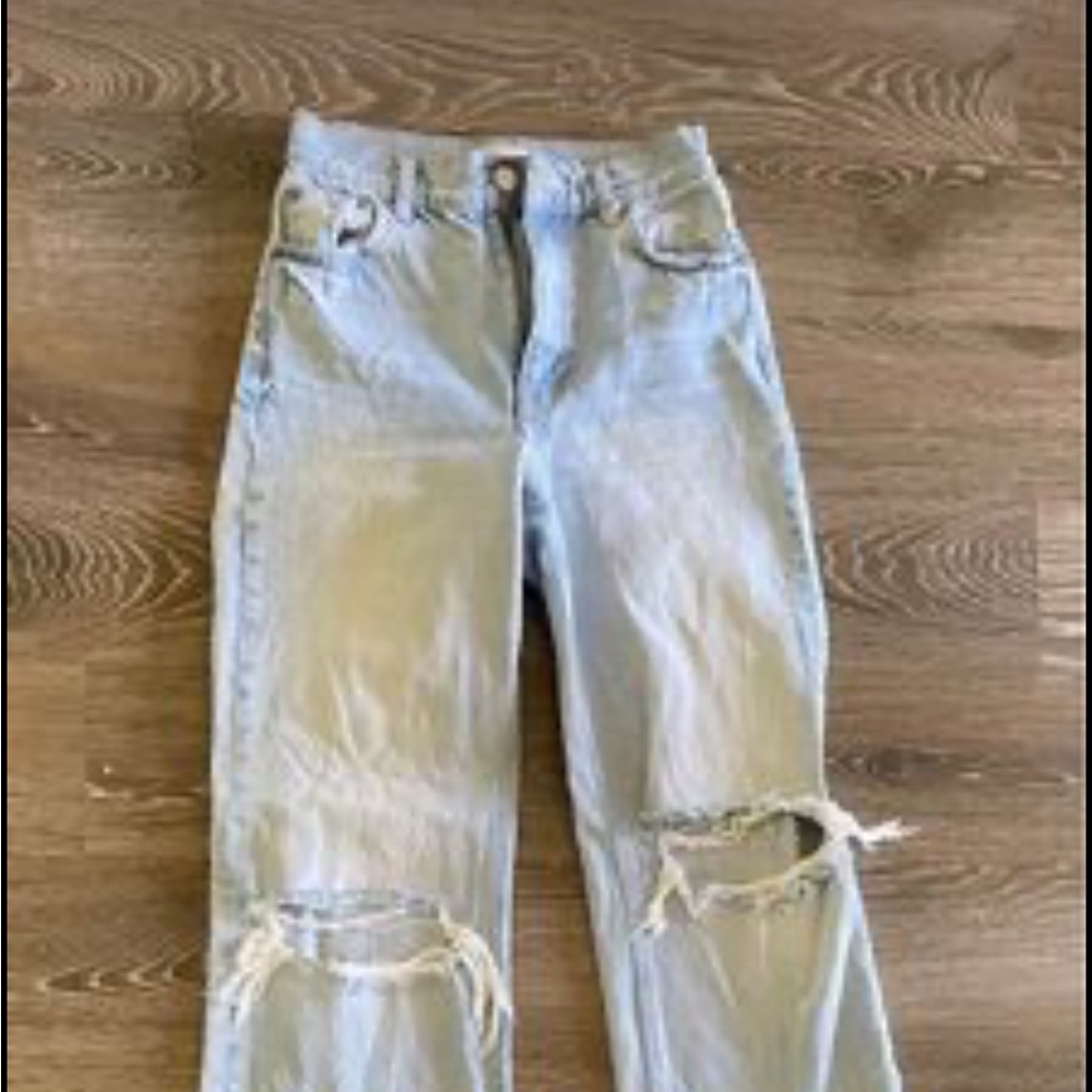 Zara high rise flare jeans